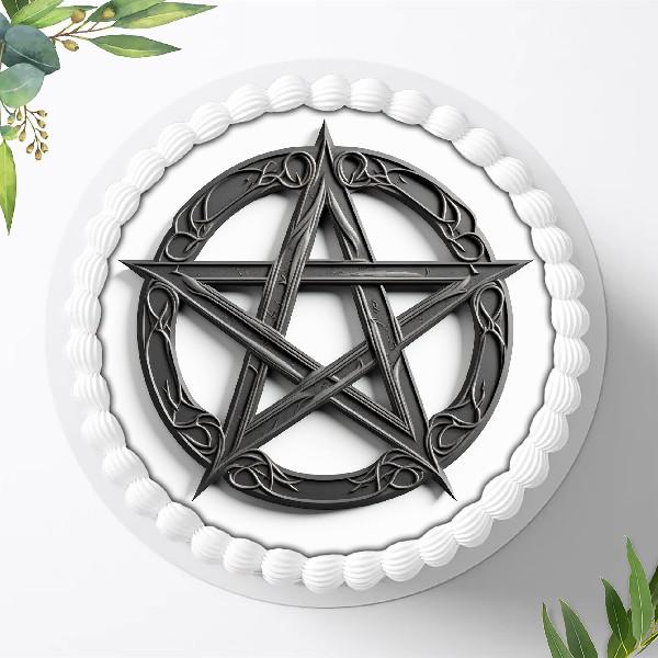 Pentagramm Tortenaufleger Ø 20cm, 1385z